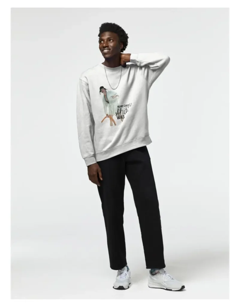 Merry Christmas Pullover Sweatshirt White