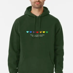 Rong Undertale Pullover Hoodie Green