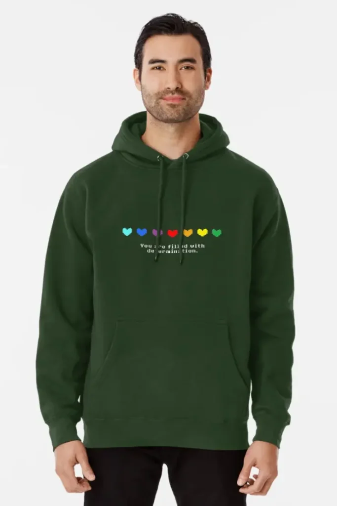 Rong Undertale Pullover Hoodie Green