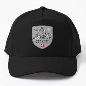 Zermatt Mountain Switzerland Emblem Cap